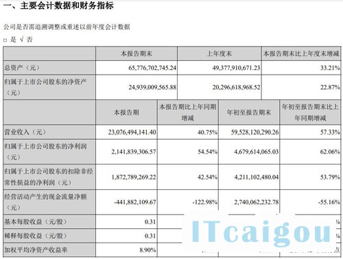 立讯精密财务数据